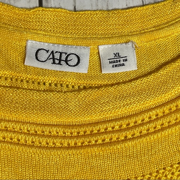 Cato Yellow Sweater XL EUC - Picture 2 of 5